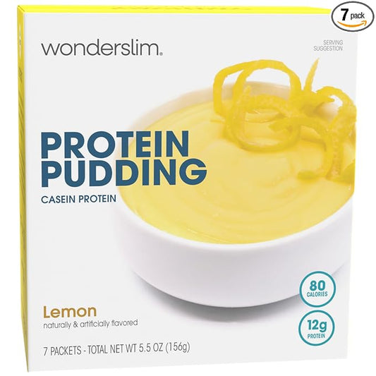 WonderSlim Protein Pudding, Lemon, 12g Protein, Gluten Free (7ct)