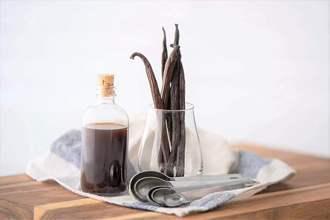 8 oz Pure Vanilla Extract - 100% Real Vanilla Extract - For Cooking, Drinks & Desserts - 100% Vegan, Sugar Free & Kosher - Non-GMO & Gluten-Free - Native Vanilla