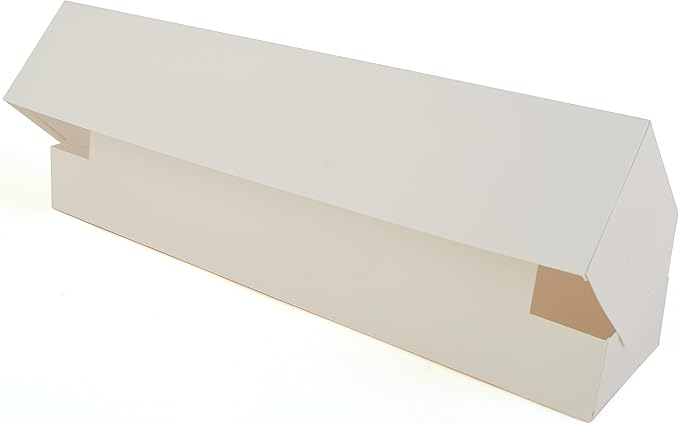 Southern Champion Tray 24323 Paperboard White Window Bakery Box, 18" Length x 4" Width x 3-1/2" Height (Case of 200)