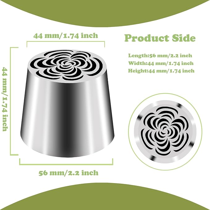 FANTEXY Extra-Large Russian Piping Tips Set,Russian Flower Piping Tips for Cake Decorating,Large Flower Piping Tip,Floral Piping Tips Set for Frosting Tips,Icing Rose Flowers for Cake Decorating,SL57