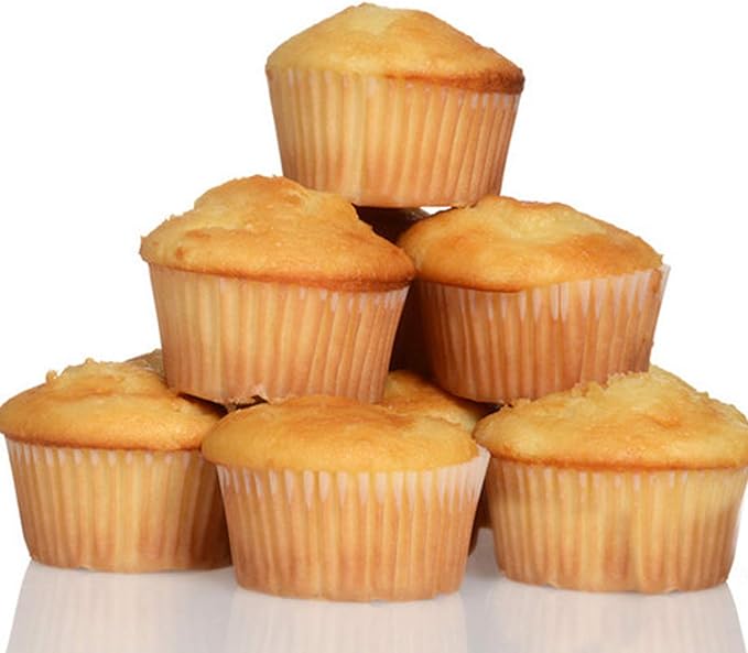 Caperci Standard Natural Cupcake Liners 500 Count, No Smell, Grease-Proof Paper Muffin Liners, Food-grade Baking Cups for Cupcakes, Muffins, Nuts