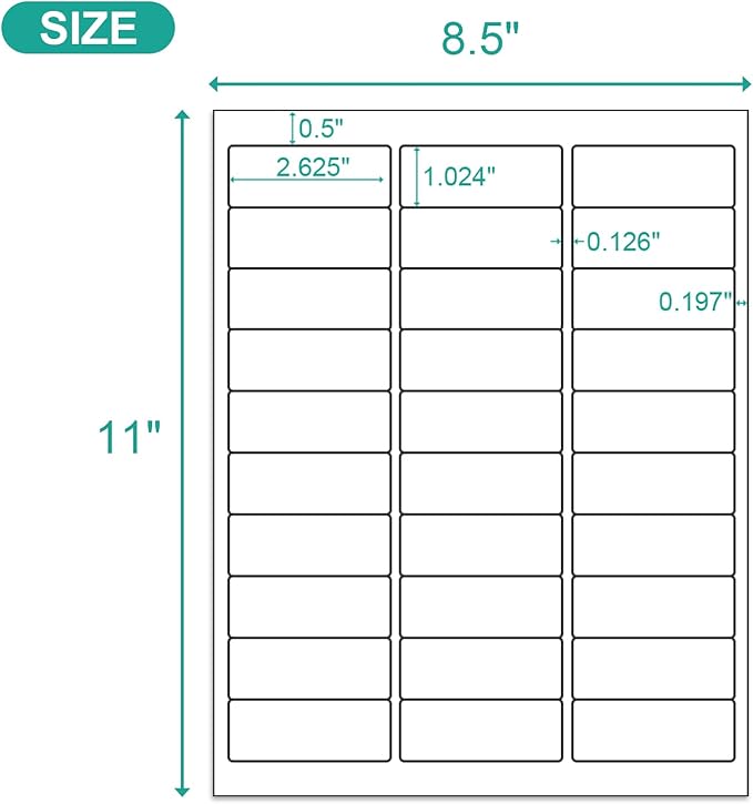 MFLABEL 1" x 2-5/8" Address Labels for Laser & Inkjet Printers 15,00 White Shipping Stickers(50Sheets,30/Sheet)+48 Free Fragile Stickers | Easy Peel,Mailing Labels for Packages, Shipping