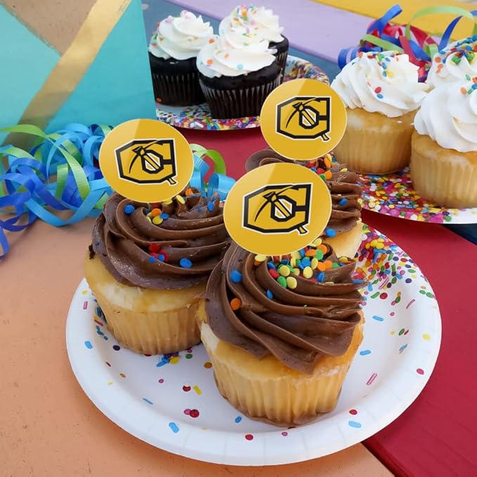 Cameron University Primary Logo Cupcake Picks Toppers Decoration Set of 6