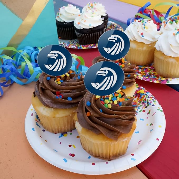 Salve Regina University Primary Logo Cupcake Picks Toppers Decoration Set of 6