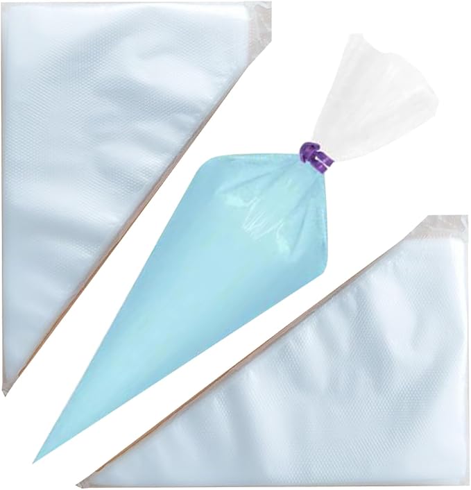 Piping Bags - 12 Inch Disposable Icing Bags, 200 PCS Disposable Decorating Bags for Frosting, Pastry Bags Disposable, Great for Cakes and Cookies Decoration, S/M/L, clear