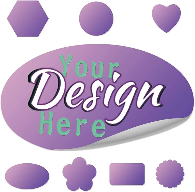Custom Stickers for Business Logo Personalized Stickers Labels Customized with Photo, Name, Circle, Rectangle, Square, Waterproof Vinyl, Clear PVC,100,200pcs, 1",1.5",2", 3", 4",5" 6"