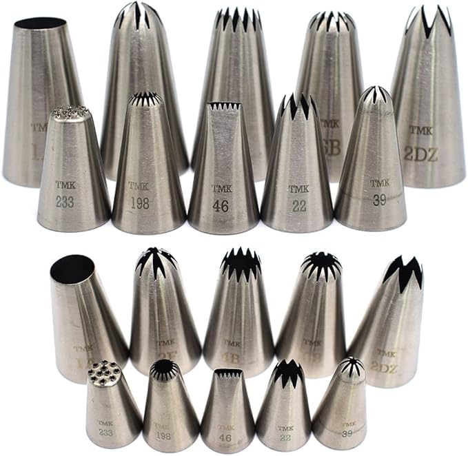 10 Pcs Stainless Steel Seamless Icing Nozzles Large Nozzle Nozzle Cake Decorating Tools