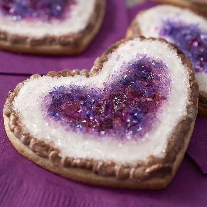 Purple Sugar Crystals, Christmas sprinkles,Cake sprinkles,Cookie sprinkles,Sugar Pearl, Edible Candy Pearls 130g 4.6OZ for Cake Cupcake Decorationg (Sugar Crystals-Purple)