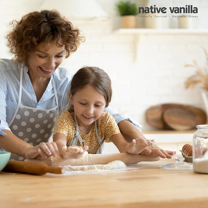 Vanilla Bean Paste - Native Vanilla - All Natural Pure Vanilla Bean Paste - Made with Organic Agave Syrup - For Cooking, Baking & Desserts - 100% Vegan & Kosher - Non-GMO & Gluten-Free - 4 oz (Pack of 2)