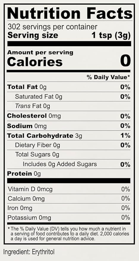 Anthony's Confectioner's Erythritol Powder, 2 lb, Non GMO, Sweetener, Zero Calorie, Keto & Paleo Friendly