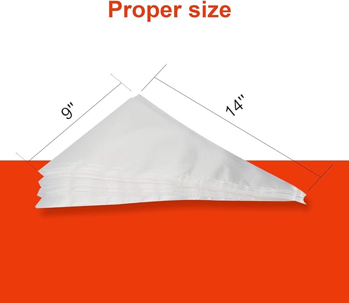 XSEINO 110pcs/set Disposable Piping Bags 14inch Heavy Duty Anti Burst Pastry Bags for Cream Icing Frosting Cookie Cake Decorating Supplies(Super Thick & Big)