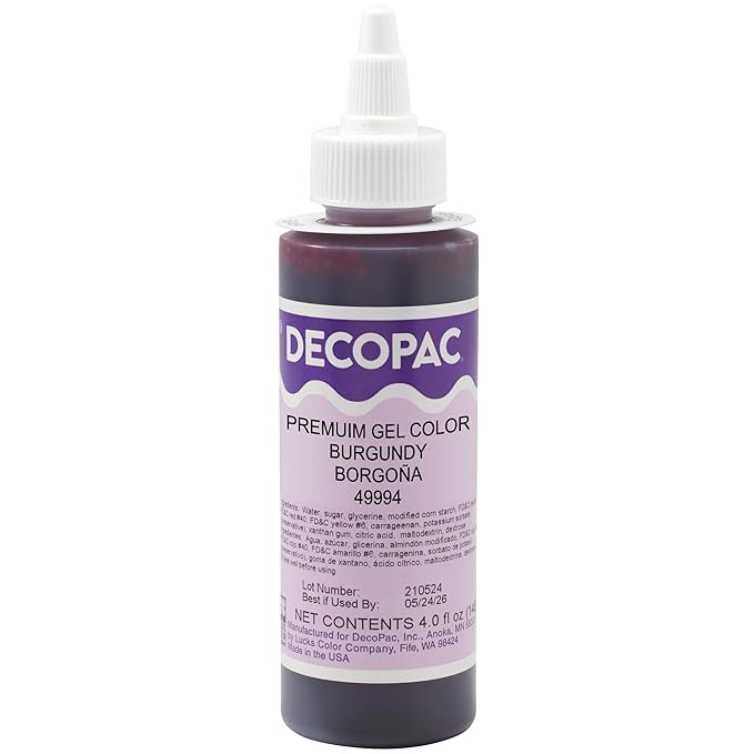 Decopac Burgundy Premium Gel Color 4 fl oz
