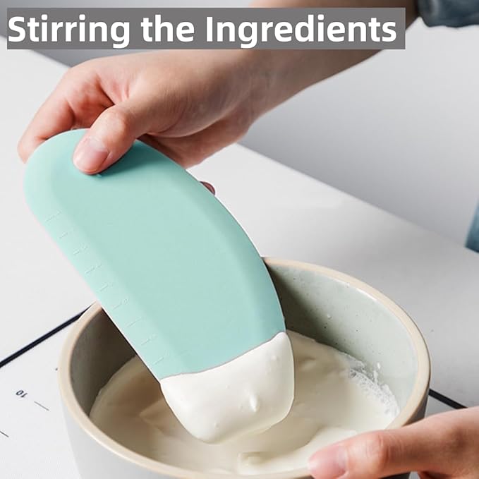 2-Pack Silicone Dough Scraper Flexible Bench Scraper for Sourdough Bread Bench Scraper Non-Scratch Baking Tool for Kneading, Mixing & Cleaning