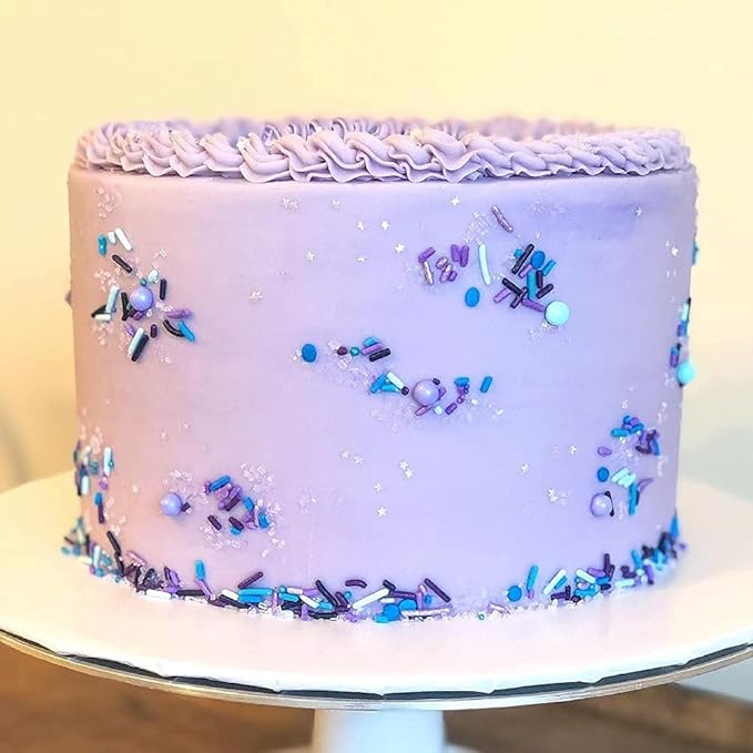 Ocean Cake Decorations - Vitamin Sea Sprinkles for Cake, Cookie, Cupcake Decorating, and Baking - Fancy Edible Ocean Cake Sprinkle and Toppings in Blue and Purple Jimmies, Sugar Pearl