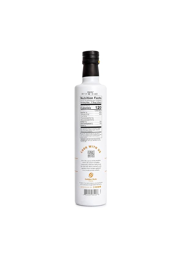 Chefs Life Finishing Oil - Olive Oil Extra Virgin, 100% Extra Virgin Olive Oil, Pure EVOO, Perfect for Dressing, Drizzle, Dipping, Non GMO - 16.9 Fl Oz (1 Bottle)