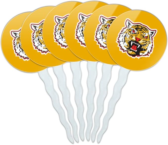 Grambling State University Primary Logo Cupcake Picks Toppers Decoration Set of 6