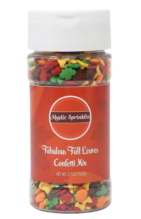 Mystic Sprinkles Autumn/Fall Sprinkle Mixes (Fabulous Fall Leaves Confetti Mix 2.7oz)
