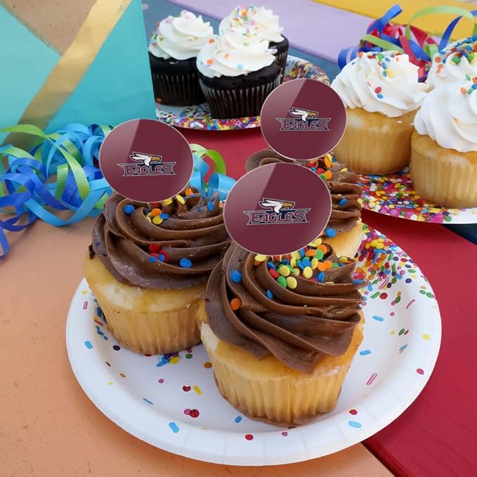 Texas A&M University - Texarkana Primary Logo Cupcake Picks Toppers Decoration Set of 6