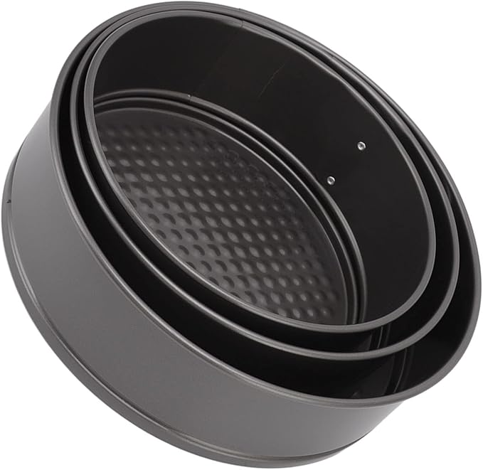3Pcs Cake Pan Set,Cake Pan Set of 3 - Nonstick Leakproof Round Cheesecake Pan with Removable Bottom,Prevent Sticking Round Springform Pan with Removable Bottom Baking Tool(20/22/24)
