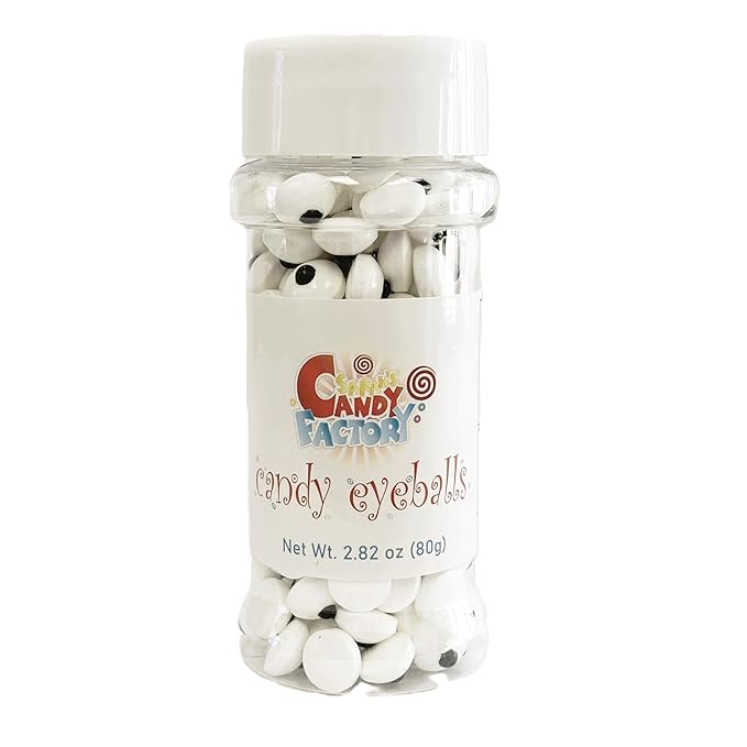 Sarah's Candy Factory Medium Size (0.4 inches) 2.82 Oz in Bottle Candy Eyes Eyeballs for Cake, Cupcake Toppers, Cookie Decorations Edible Sugar Icing Kosher in a Bottle