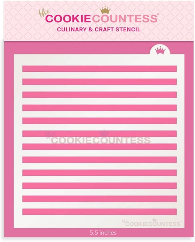 The Cookie Countess Narrow Stripe Stencil