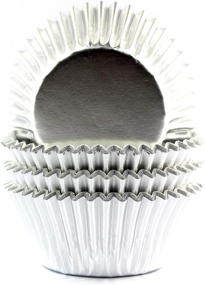 Eoonfirst Foil Cupcake Liners Standard Baking Cups 100 Pcs (Silver)