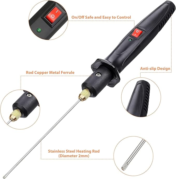 GOCHANGE Foam Cutter, Upgraded Electric Hot Knife With Button and Power Light, 100-240V/15W Hot Knife, 10CM Styrofoam Cutting Pen with Electronic Transformer Adaptor