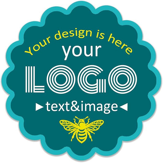 Custom Labels Stickers Personalized Business Logo Label, Self-Adhesive Jar Stickers, Organization Labels, Waterprof or not, Circle Shape, Multiple Sizes, from 30 to 1000pcs (Flower)