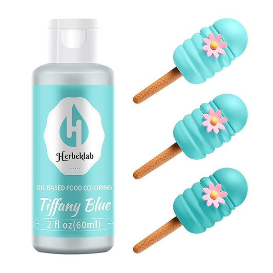 Tiffany Blue Oil Based Food Coloring – 2 fl oz Professional Grade Concentrated Oil Food Dye for Melting Chocolate, Candy Melts, Cake Pops, Strawberries & Baking