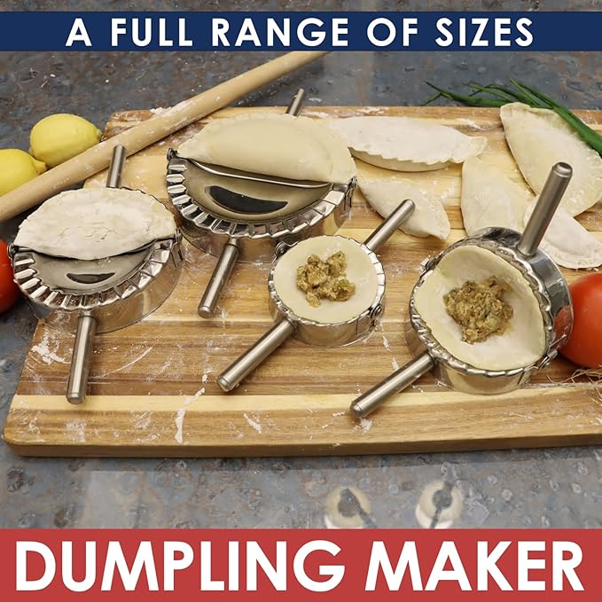 Best Utensils Stainless Steel Ravioli Mold Pierogi Dumpling Maker Wrapper Pastry Dough Cutter Kitchen Accessories (L: 4.5 inch)