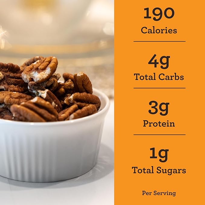 HUDSON PECAN COMPANY | Fresh Delicious Fancy Georgia Pecan Halves | Local, Gluten-Free, Keto-Friendly & Kosher Certified | Perfect for Baking, Cooking, Desserts & Snacking, 12 oz Resealable Bag