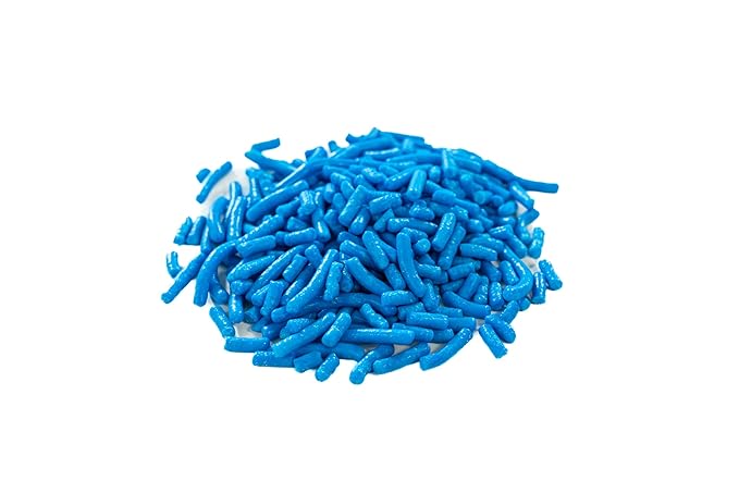 Bakerpan Blue Jimmies Sprinkles - 6 Ounces Blue Sprinkles for Cake Decorating - Edible Sprinkles for Cupcakes, Ice Cream, Cake Decorations (Made in USA)