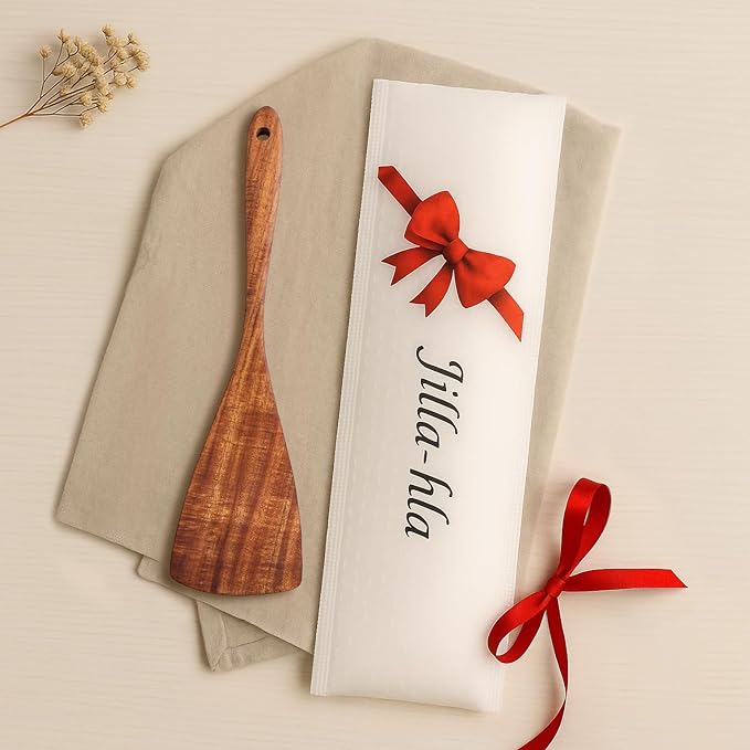 Wooden Spatula Nonstick Turner Acacia Wood, Long Handle Flat Frying Spatulas Handmade for Kitchen Gifts, Ideal Cookware Utensils for Cooking Eggs, Fish, Pancakes