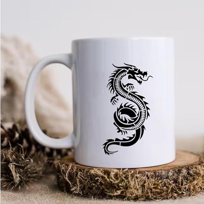 20 Pieces Dragon Stencils Template Reusable Mylar Craft Stencils for Painting on Wood Canvas Walls Decorations DIY Projects (20 Dragon)