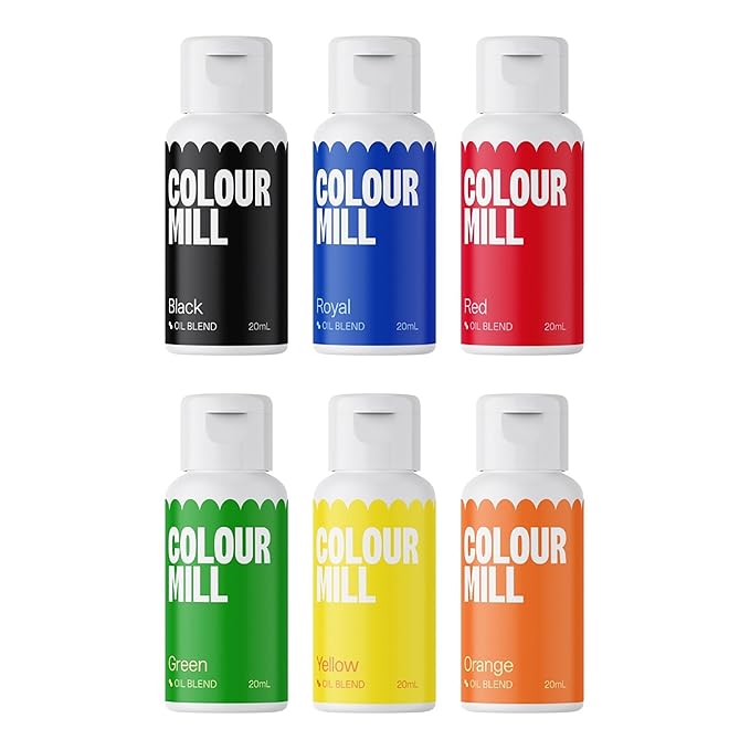 Colour Mill Oil-Based Food Coloring, 20 Milliliters (Primary Pack)
