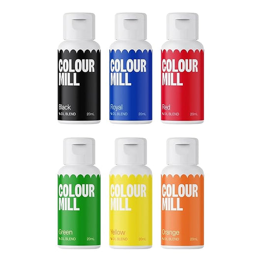 Colour Mill Oil-Based Food Coloring, 20 Milliliters (Primary Pack)