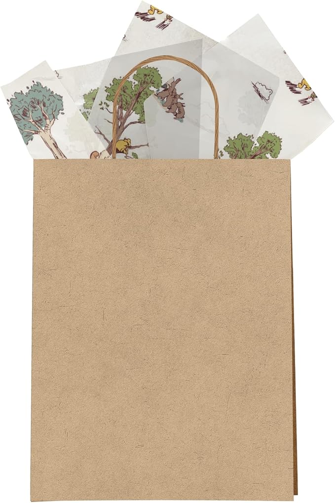 Pro Supply Global Pooh Bear Printed Tissue Paper for Gift Bags or Boxes and Wrapping - Baby Shower Bulk Decorative Art Tissue Paper for Packaging and Gifting | 24 Sheets 20" x 30"