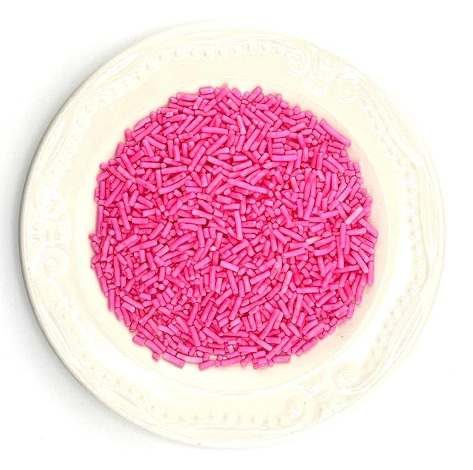 Pink Sprinkles for Baking Cakes, Cupcakes, Cookie Decorations, Ice Cream and Donut Toppings Edible Decorating Baking Supplies - 4 oz package (Pink)