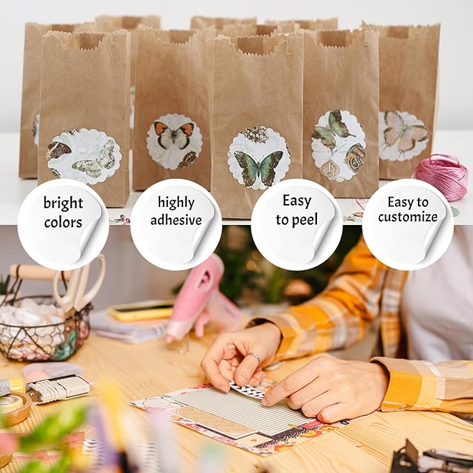 100,150PCS Custom Stickers for Business Logo Personalized Labels with Any Image Logo and Text Customized Stickers for Thank You Business(Flower)