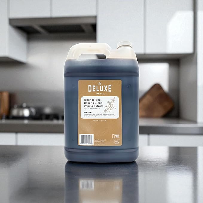 No Alcohol Vanilla Extract Bulk 128 oz/ 1 Gallon Bulk Aged in American Oak