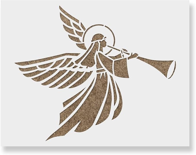 Christmas Angel Stencil - Holiday Wall Decor, Christmas Stencil for Crafts, Christmas Craft, Easy Stencils, Wall Art