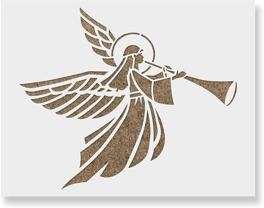 Christmas Angel Stencil - Holiday Wall Decor, Craft Stencil for Easy Wall Art