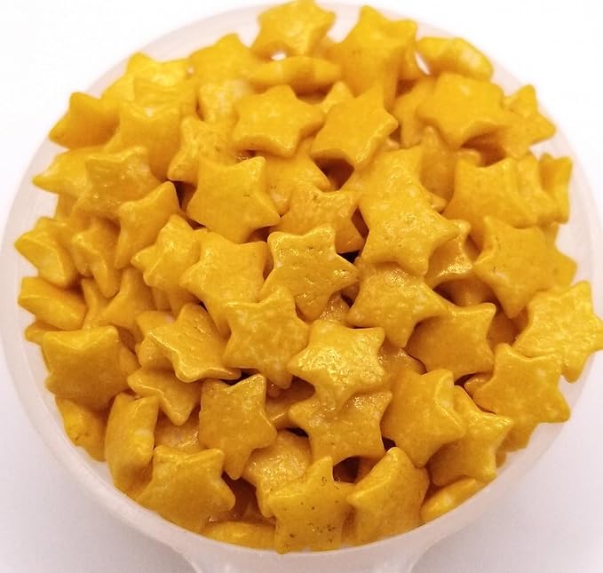 NCS Dark Gold Star Edible Sprinkles, 8 ounces