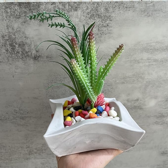 Geometric Square Flower Pot Silicone Mold Epoxy Resin Succulent Planter Vase Cactus Concrete Mold Candle Pen Holder Plaster Cement Clay Mould