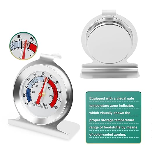 14PCS Refrigerator Thermometer, 2" Large Dial, -20~80°F/-30~30°C, with Red IndicatorAnalog Thermometer, for Refrigerators, Freezers, and Other Cold Storage Equipment