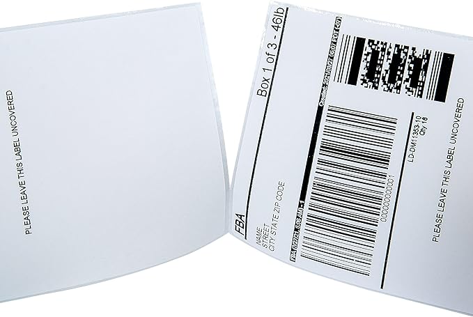 L LIKED 6000 4x6 Thermal Labels Fanfold, Direct Thermal Shipping Labels - Perforated and Strong Adhesive