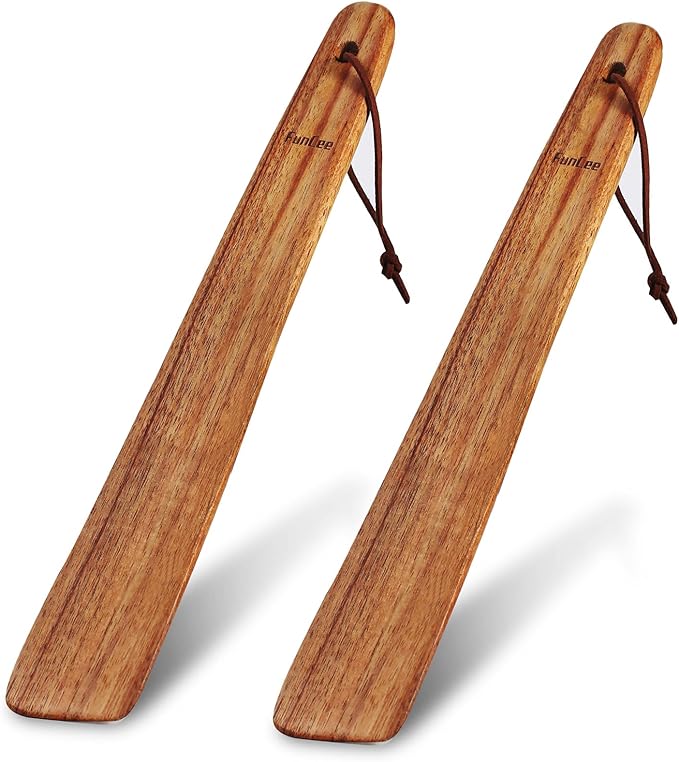 2 Pack Teak Wood Spatula, 12 Inch Wooden Spoons for Cooking, Sourdough Starter, Flat Steak Turner, Dough Whisk Spurtle Baking Utensil, Heat Resistant Spatulas for Cast Iron Flipping, stirring, Turning