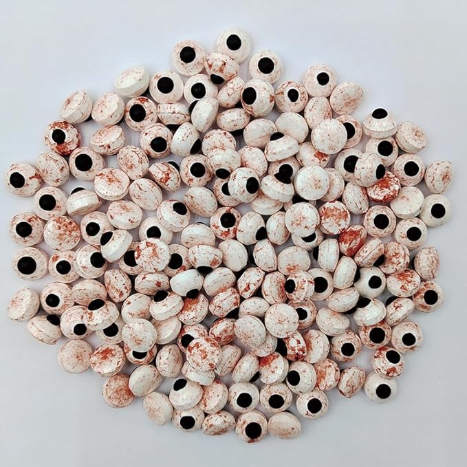 Homankit Edible Candy Eyeballs Eye Sprinkles for Cake Decorating, Bloody Red Small Eyeballs Sprinkles for Halloween Cupcake Toppers Baking Cookie Ice Cream Decorations Christmas Supplies