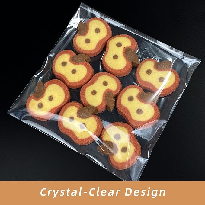 5x5 Inch Cookie Bags, 120 Pcs Clear Self Sealing Cellophane Treat Bags for Candy, Jewelry, Gift Wrapping, Party Favors, Crafts, Cookie Wrappers Self Adhesive