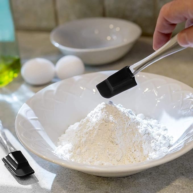 Mini Spatulas Set - 10 Piece Heat Resistant Silicone Spatula - Pro-Grade Multipurpose Kitchen Tool for Baking, Cooking, Mixing, and More - Non-Stick, Dishwasher Safe Bright and Small Spatula - Black